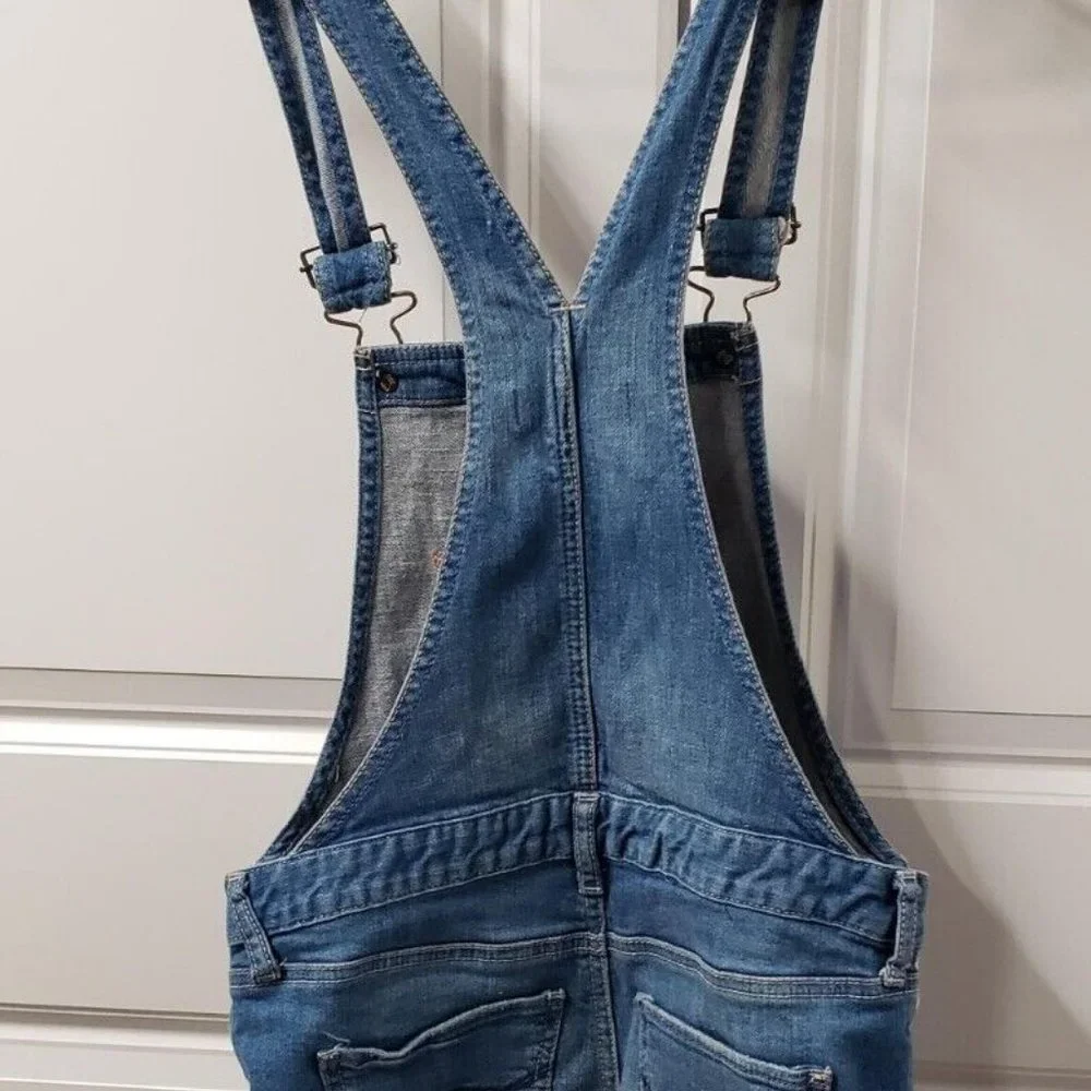 Abercrombie Kids Denim Overall Shorts Girls Size: XL